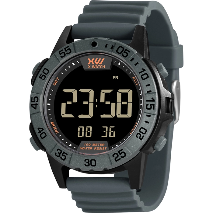 Relógio X-Watch Digital XMPPD692 XPORT Silicone 100m Original | Taniguchi Relógios