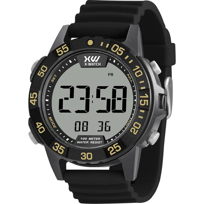 Relógio X-Watch Digital XMPPD693 XPORT Silicone 100m Original | Taniguchi Relógios