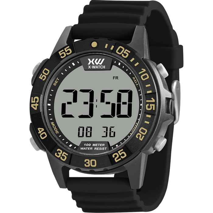 Relógio X-Watch Digital XMPPD693 XPORT Silicone 100m Original | Taniguchi Relógios
