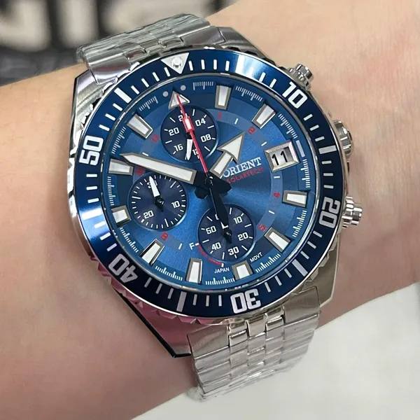 Orient Solartech Cronografo Elite Sea MBSSC310 Azul