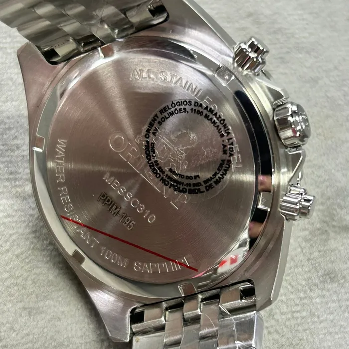 Relógio Orient Solartech Cronógrafo MBSSC310 Safira Original | Taniguchi Relógios