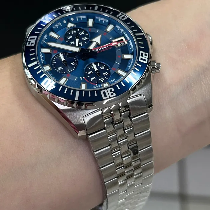 Relógio Orient Solartech Cronógrafo MBSSC310 Safira Original | Taniguchi Relógios