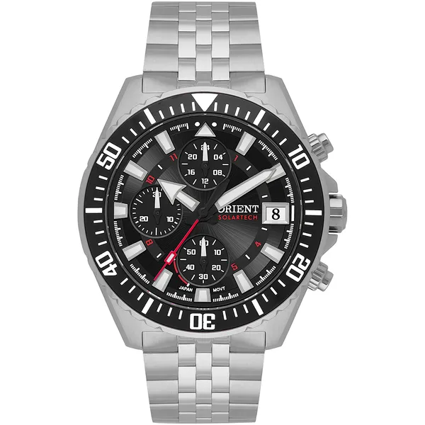 Orient Solartech Cronografo Elite Sea MBSSC310 Preto
