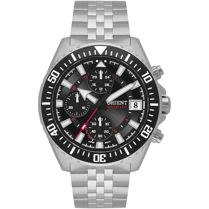 Relógio Orient Solartech Cronógrafo MBSSC310 Safira Original | Taniguchi Relógios
