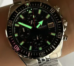 Relógio Orient Solartech Cronógrafo MBSSC310 Safira Original | Taniguchi Relógios - imagem 6