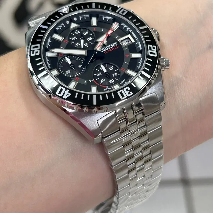 Relógio Orient Solartech Cronógrafo MBSSC310 Safira Original | Taniguchi Relógios