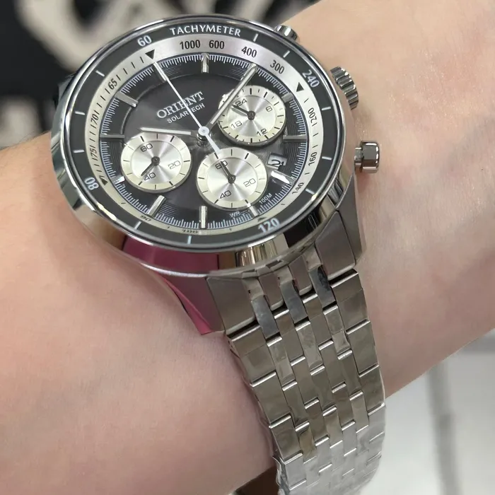 Relógio Orient Solartech Cronógrafo MBSSC309 Safira Original | Taniguchi Relógios
