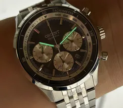 Relógio Orient Solartech Cronógrafo MBSSC309 Safira Original | Taniguchi Relógios - imagem 6