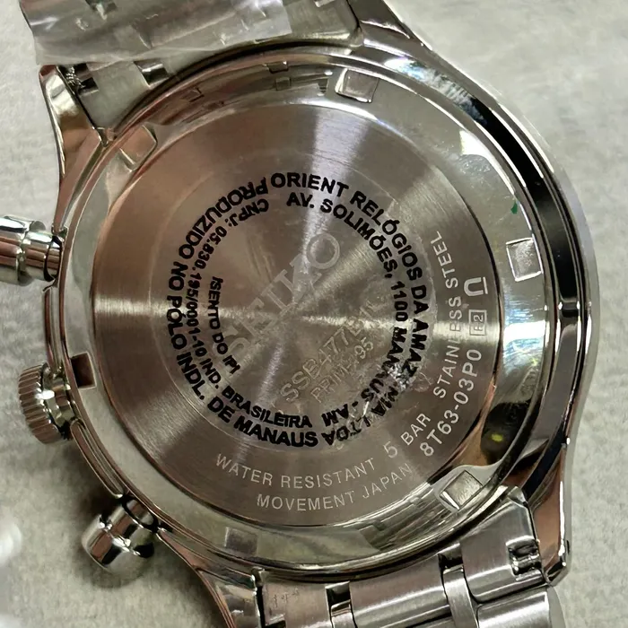Relógio Seiko Quartz Chronograph SSB477B1 Azul Cronógrafo Original | Taniguchi Relógios
