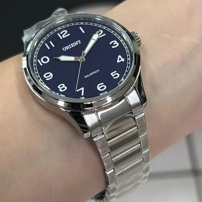 Relógio Orient Solartech NeoSports MBSS0018 Prata 100m Original | Taniguchi Relógios