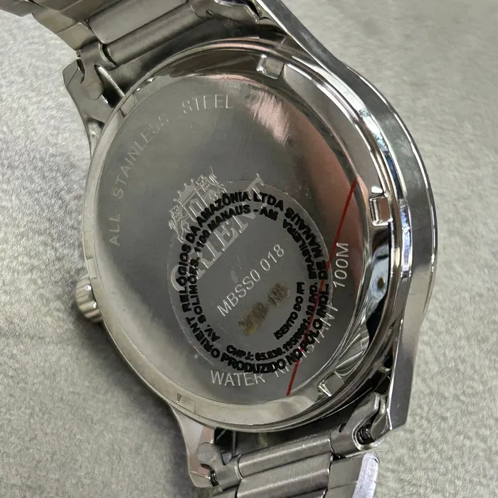 Relógio Orient Solartech NeoSports MBSS0018 Prata 100m Original | Taniguchi Relógios