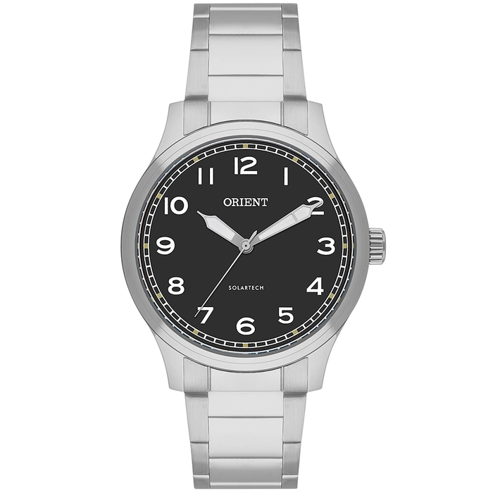 Relógio Orient Solartech NeoSports MBSS0018 Prata 100m Original | Taniguchi Relógios