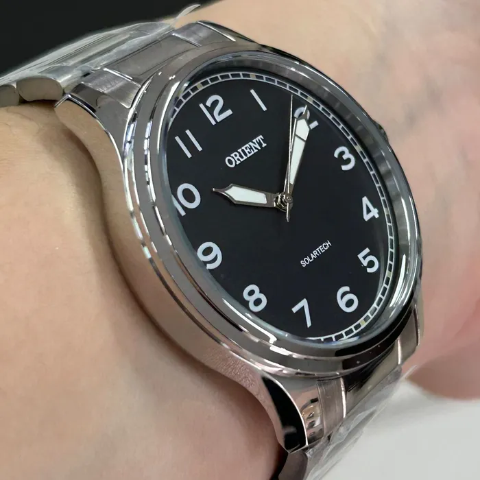 Relógio Orient Solartech NeoSports MBSS0018 Prata 100m Original | Taniguchi Relógios