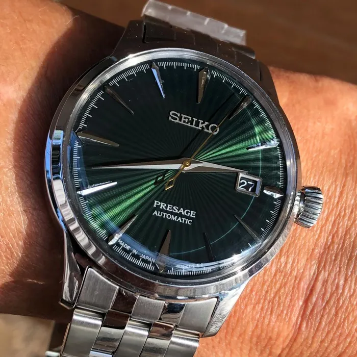 Seiko Presage Cocktail Time SRPE15J1 Mockingbird Verde | Taniguchi Relógios