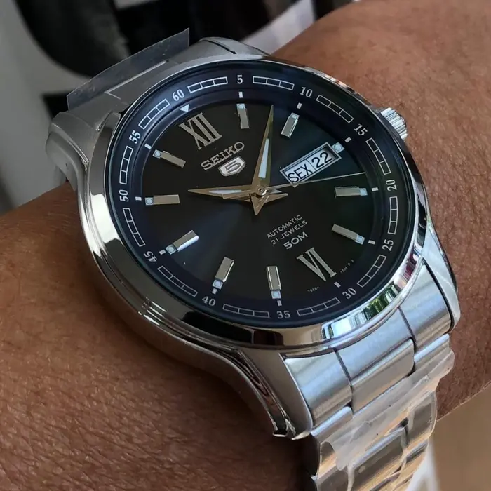 Relógio Seiko 5 Sports SNKP17 Verde Automático 100m Original | Taniguchi Relógios