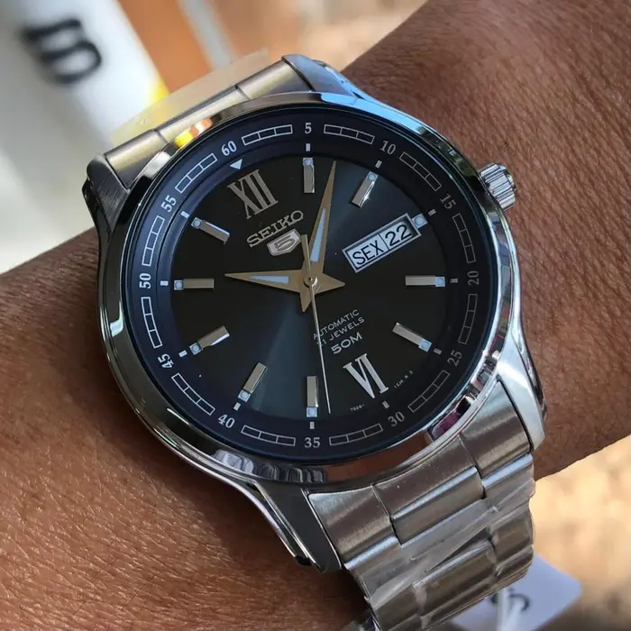 Relógio Seiko 5 Sports SNKP17 Verde Automático 100m Original | Taniguchi Relógios