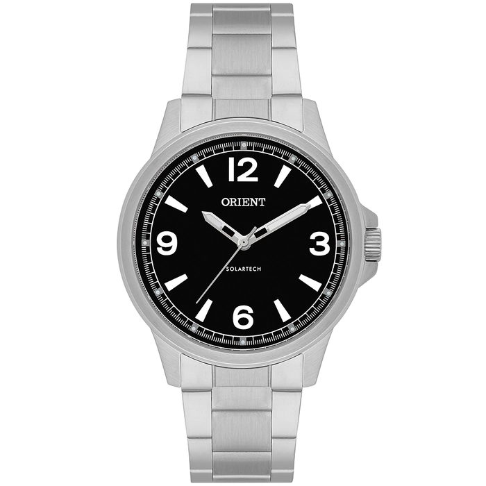 Relógio Orient Solartech NeoSports MBSS0019 Prata 100m Original | Taniguchi Relógios
