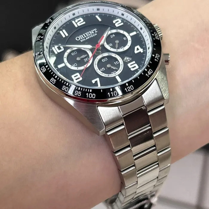 Relógio Orient Solartech Cronógrafo MBSSC250 Prata | Taniguchi Relógios
