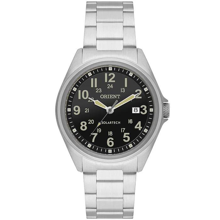 Relógio Orient Solartech Masculino MBSS1492 Prata | Taniguchi Relógios