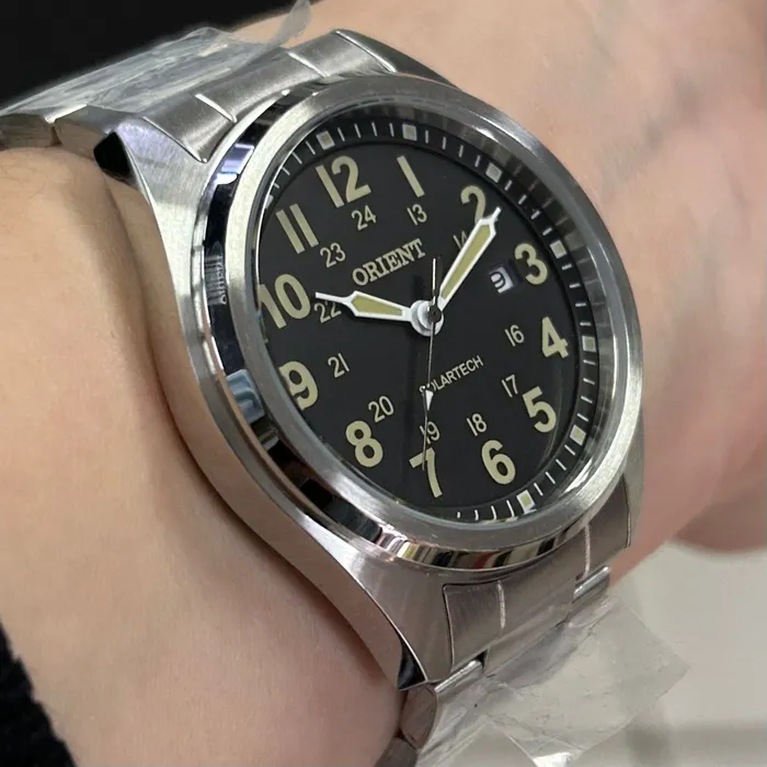 Relógio Orient Solartech Masculino MBSS1492 Prata | Taniguchi Relógios