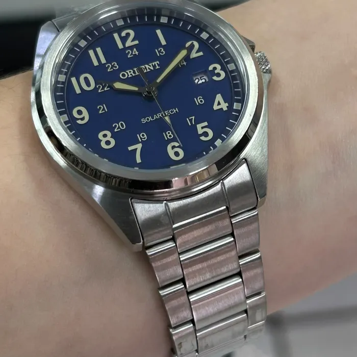 Relógio Orient Solartech Masculino MBSS1492 Prata | Taniguchi Relógios