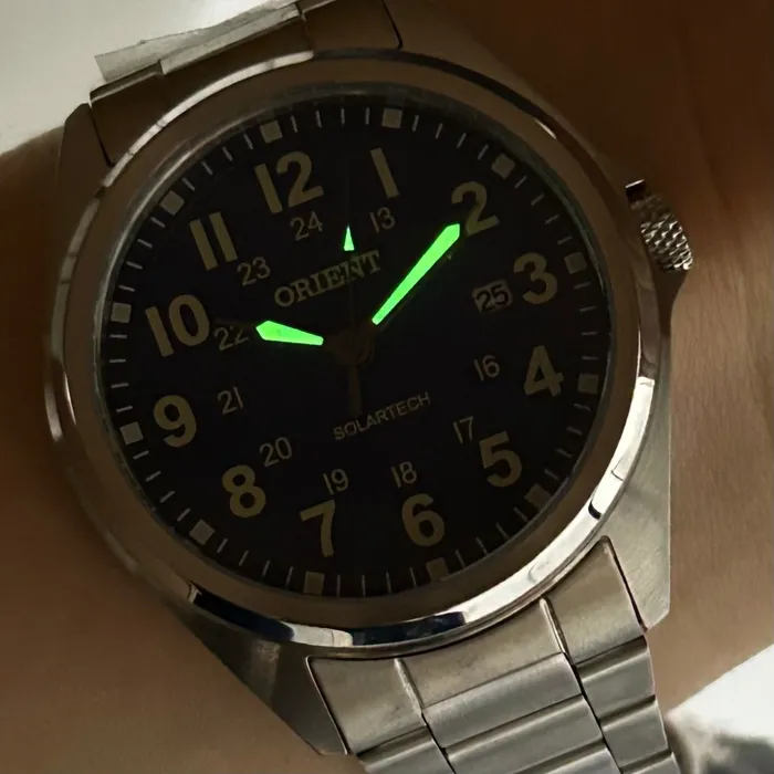 Relógio Orient Solartech Masculino MBSS1492 Prata | Taniguchi Relógios