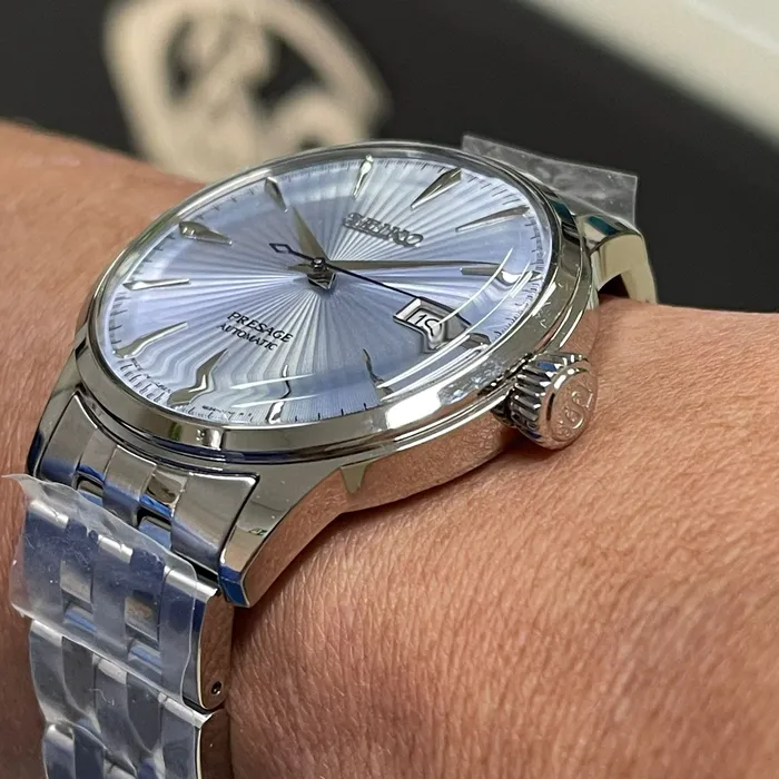Seiko Presage Cocktail Time SRPE19 Skydiving Azul Glacial | Taniguchi Relógios