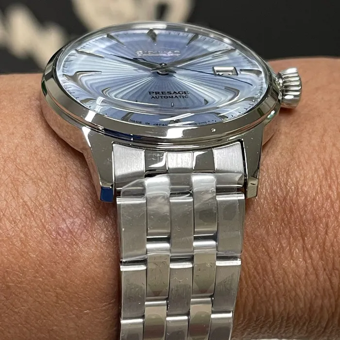 Seiko Presage Cocktail Time SRPE19 Skydiving Azul Glacial | Taniguchi Relógios