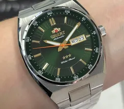 Relógio Orient 3 Estrelas Automático Clássico 469SS087NH Verde | Taniguchi Relógios - imagem 1