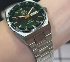 Relógio Orient 3 Estrelas Automático Clássico 469SS087NH Verde | Taniguchi Relógios - imagem 5
