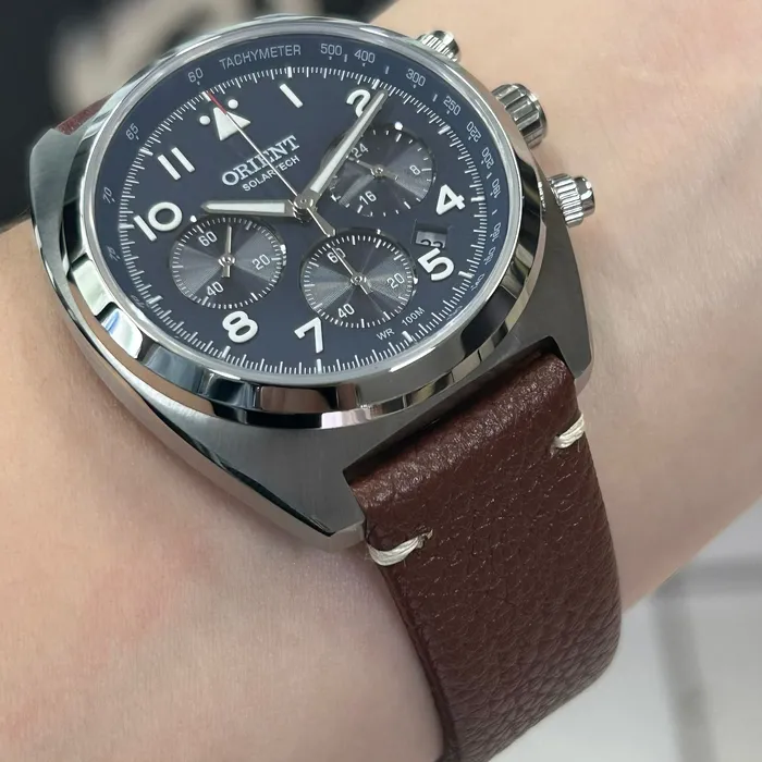 Relógio Orient Solartech Cronógrafo MBSCC069 Prata | Taniguchi Relógios