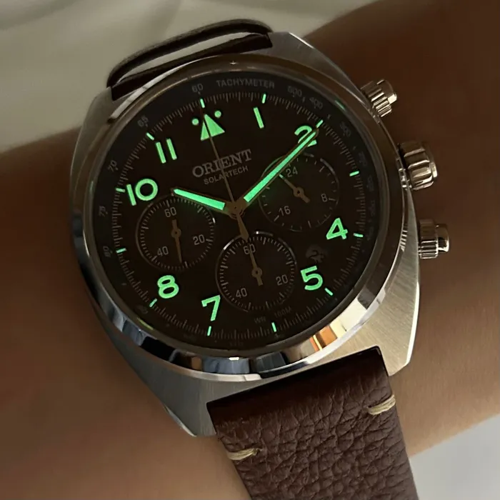 Relógio Orient Solartech Cronógrafo MBSCC069 Prata | Taniguchi Relógios