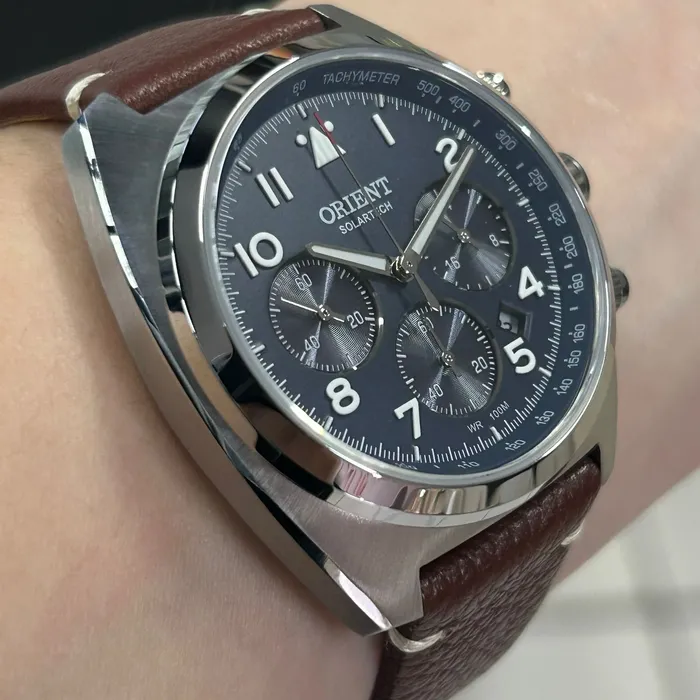 Relógio Orient Solartech Cronógrafo MBSCC069 Prata | Taniguchi Relógios