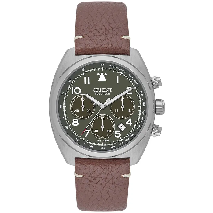 Relógio Orient Solartech Cronógrafo MBSCC069 Verde | Taniguchi Relógios