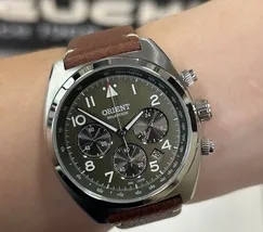 Relógio Orient Solartech Cronógrafo MBSCC069 Verde | Taniguchi Relógios - imagem 6