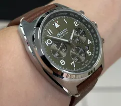 Relógio Orient Solartech Cronógrafo MBSCC069 Verde | Taniguchi Relógios - imagem 3