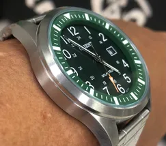 Relógio Orient Solartech MBSS1453 Prata Verde Troca Pulseira | Taniguchi Relógios - imagem 3