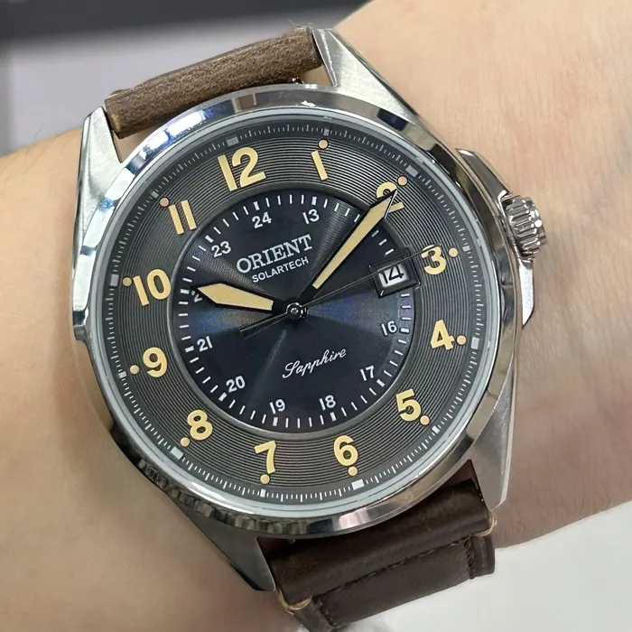 Relógio Orient Solartech MBSS1534 Prata Safira Pulseira Extra | Taniguchi Relógios