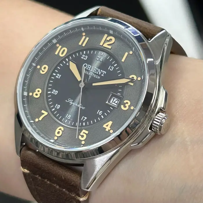 Relógio Orient Solartech MBSS1534 Prata Safira Pulseira Extra | Taniguchi Relógios
