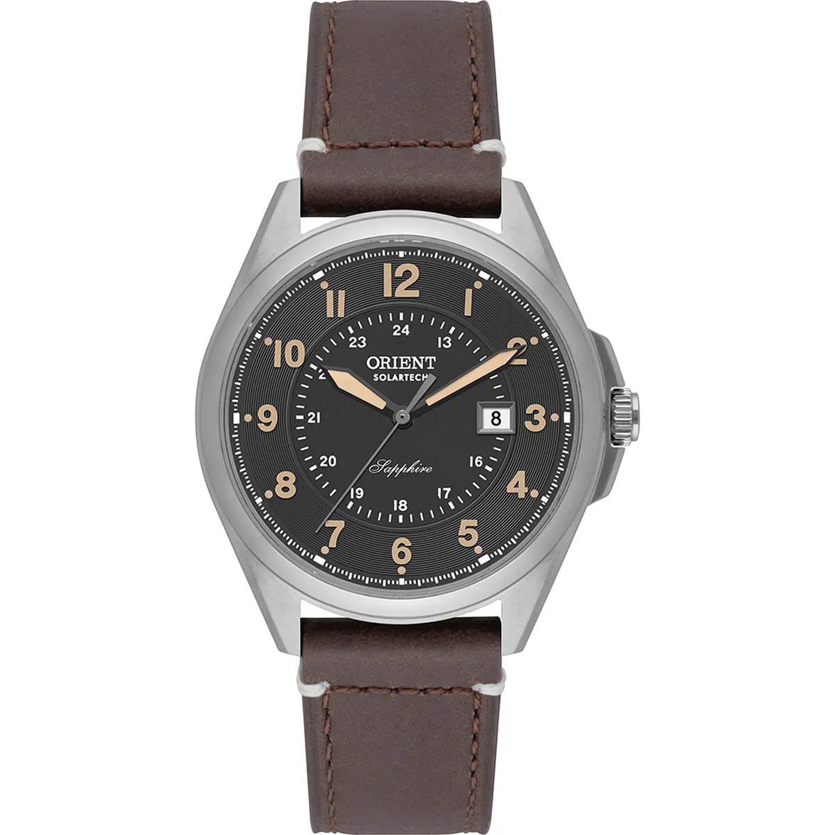 Relógio Orient Solartech MBSS1534 Prata Safira Pulseira Extra
