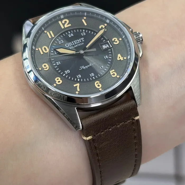 Relógio Orient Solartech MBSS1534 Prata Safira Pulseira Extra | Taniguchi Relógios