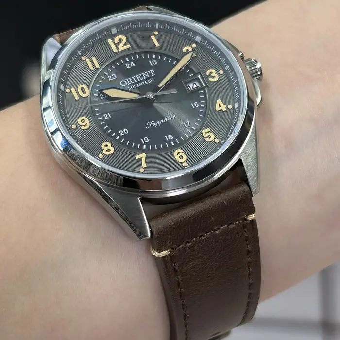 Relógio Orient Solartech MBSS1534 Prata Safira Pulseira Extra | Taniguchi Relógios