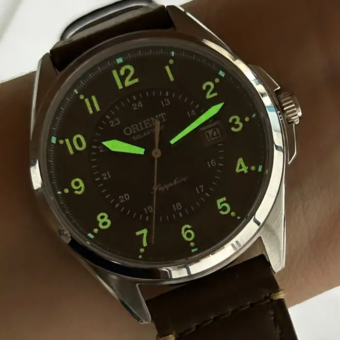 Relógio Orient Solartech MBSS1534 Prata Safira Pulseira Extra | Taniguchi Relógios