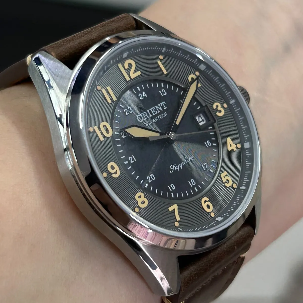 Relógio Orient Solartech MBSS1534 Prata Safira Pulseira Extra