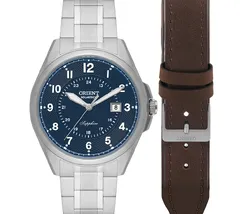 Relógio Orient Solartech MBSS1534 Prata Safira Pulseira Extra | Taniguchi Relógios - imagem 2