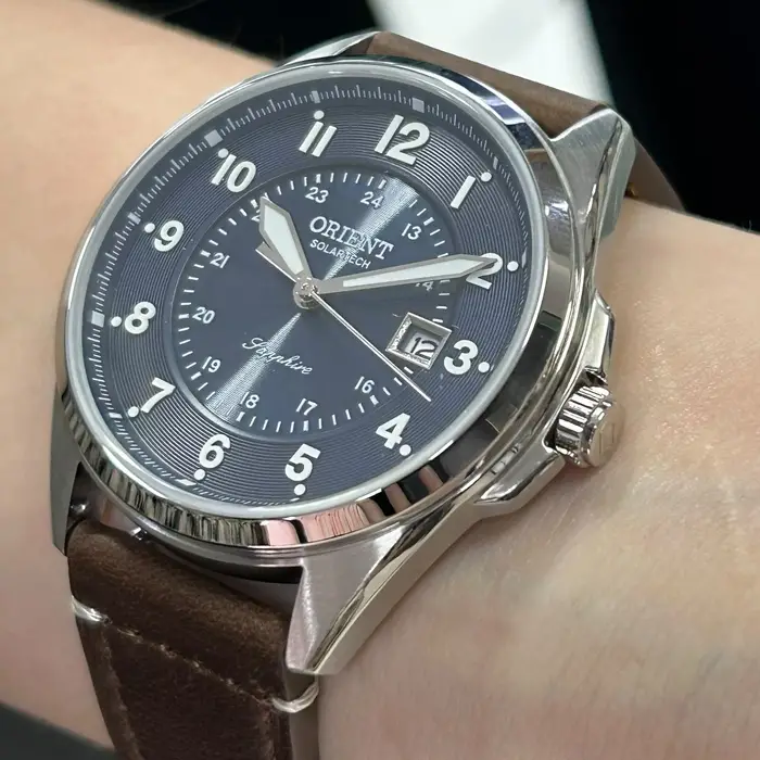 Relógio Orient Solartech MBSS1534 Prata Safira Pulseira Extra | Taniguchi Relógios