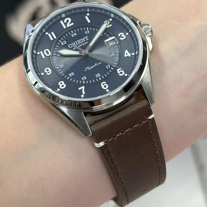 Relógio Orient Solartech MBSS1534 Prata Safira Pulseira Extra | Taniguchi Relógios
