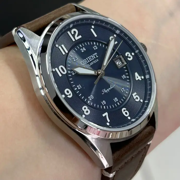 Relógio Orient Solartech MBSS1534 Prata Safira Pulseira Extra | Taniguchi Relógios
