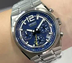 Relógio Orient Solartech Cronógrafo MBSSC281 Prata | Taniguchi Relógios - imagem 1