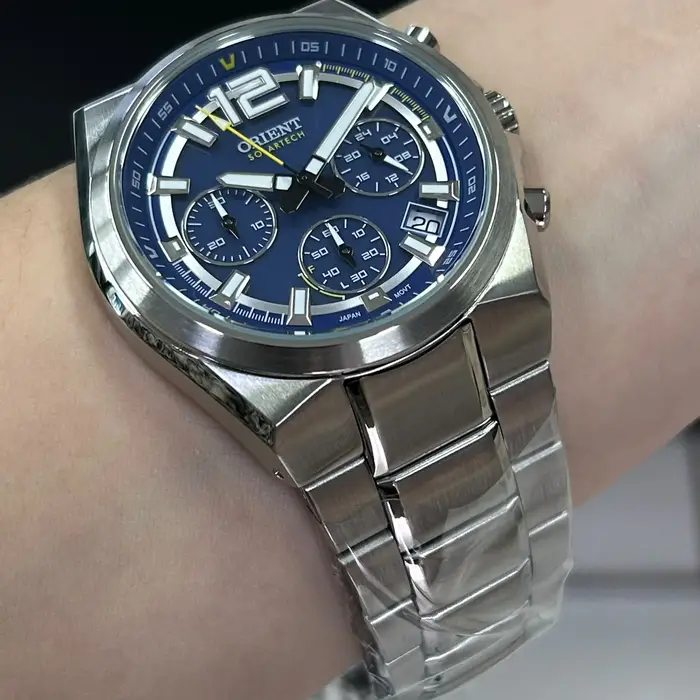Relógio Orient Solartech Cronógrafo MBSSC281 Prata | Taniguchi Relógios